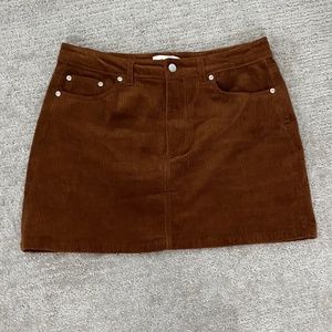Brown H&M Corduroy Skirt - Size 10